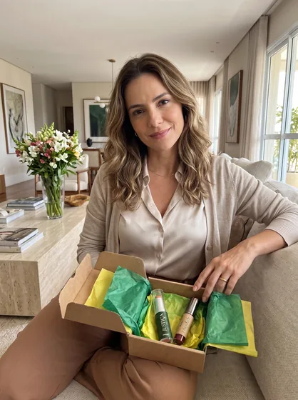 Cliente Débora do Brasil com seu pedido