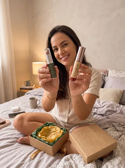 Cliente Débora do Brasil com seu pedido